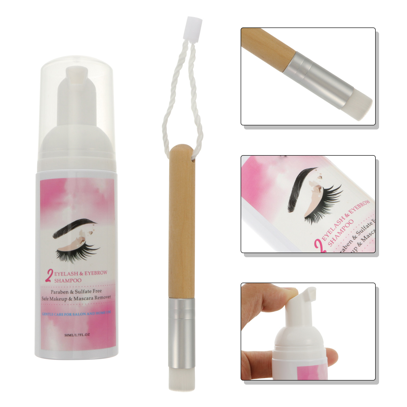 แชมพูสำหรับต่อขนตา 50 มล. โฟมท - Eyelash Extension Foam Cleanser บทวิจารณ์และราคา