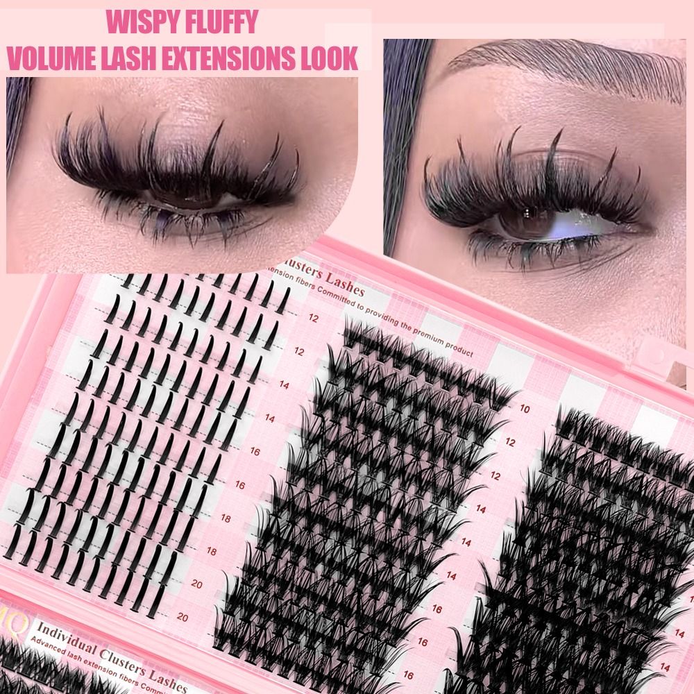 Eyelash Extension Wispy Look - ขนตาปลอมความยาว 9-16 มม. แบบ 3D ให้ลุคธรรมชาติ