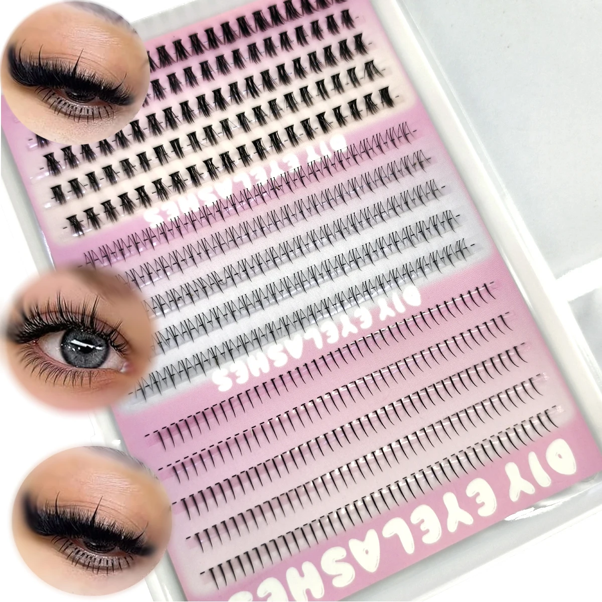 Eyelash Extension Wispy Look - ขนตาปลอมแบบต่อเส้น AMSDCN 3styleBottom 15 แถว ขนตาล่างแบบกลุ่ม