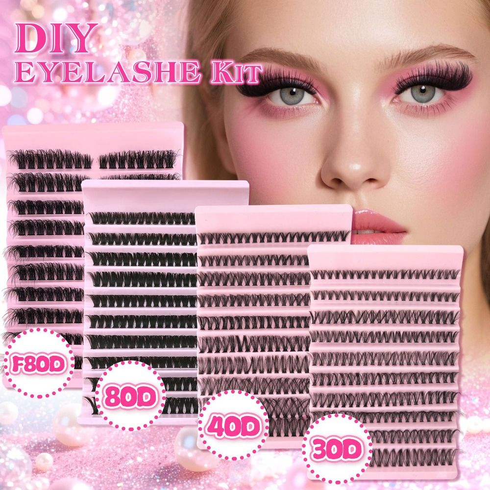 Eyelash Extension Wispy Look - ขนตาปลอมแบบธรรมชาติ สไตล์ Wispy ชุดต่อขนตา DIY แบบ