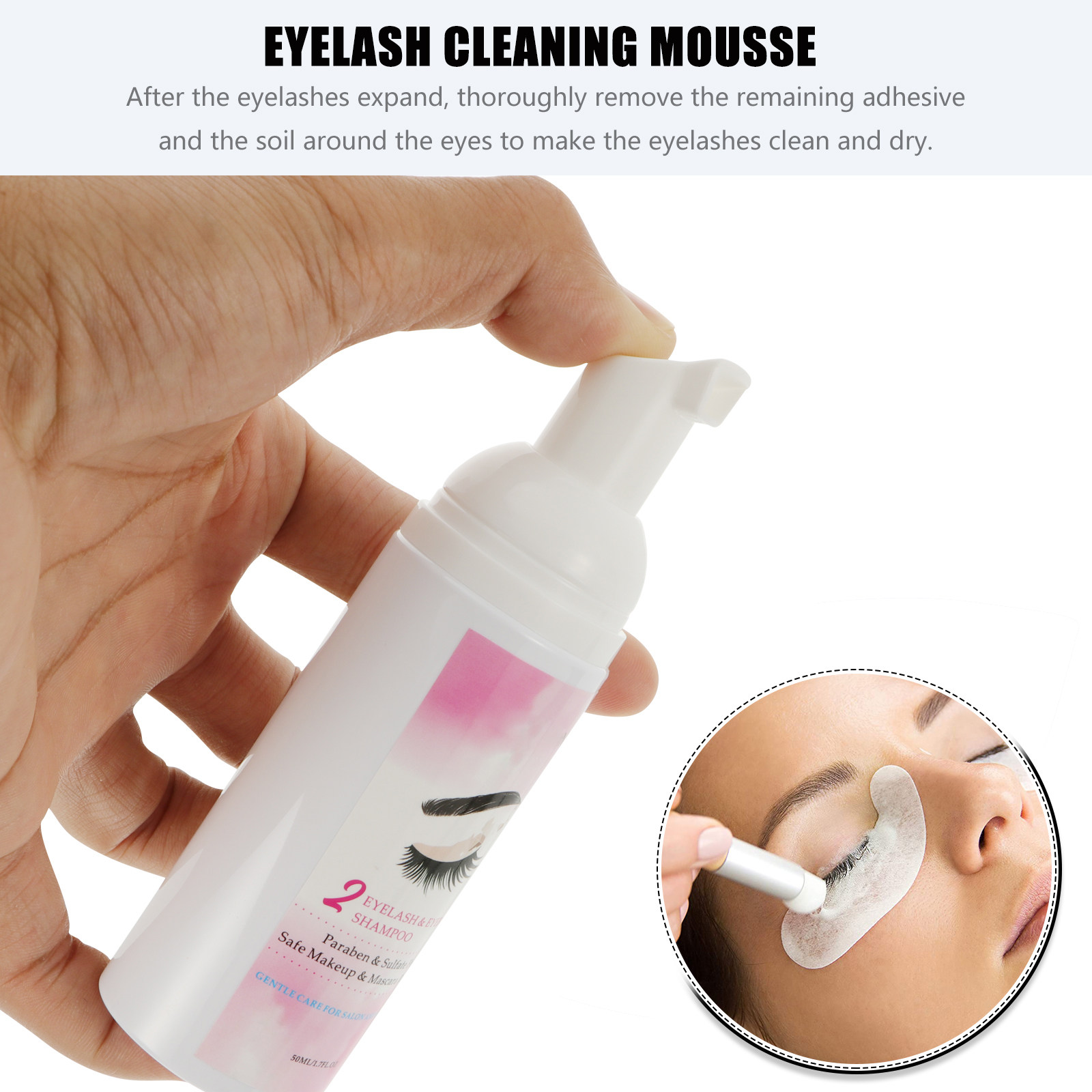 แชมพูสำหรับต่อขนตา 50 มล. โฟมท - Eyelash Extension Foam Cleanser บทวิจารณ์และราคา