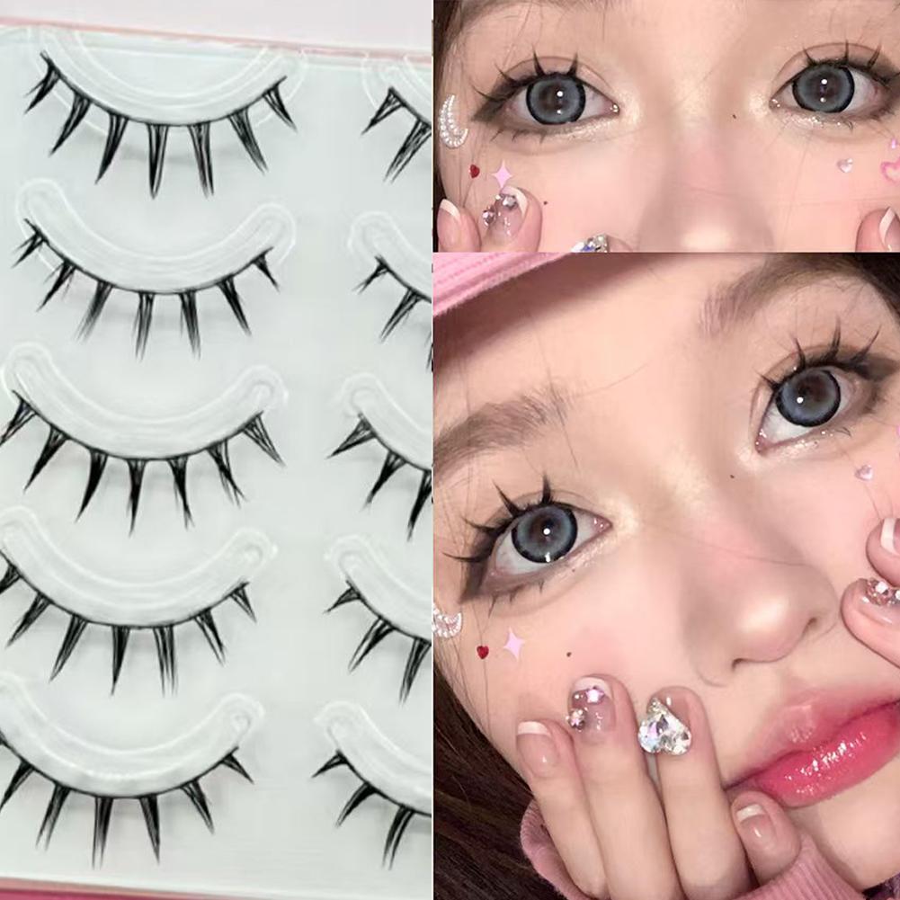 ขนตาปลอมคอสเพลย์ 5 คู่/กล่อง ล - Eyelash Extension Wet Look บทวิจารณ์และราคา