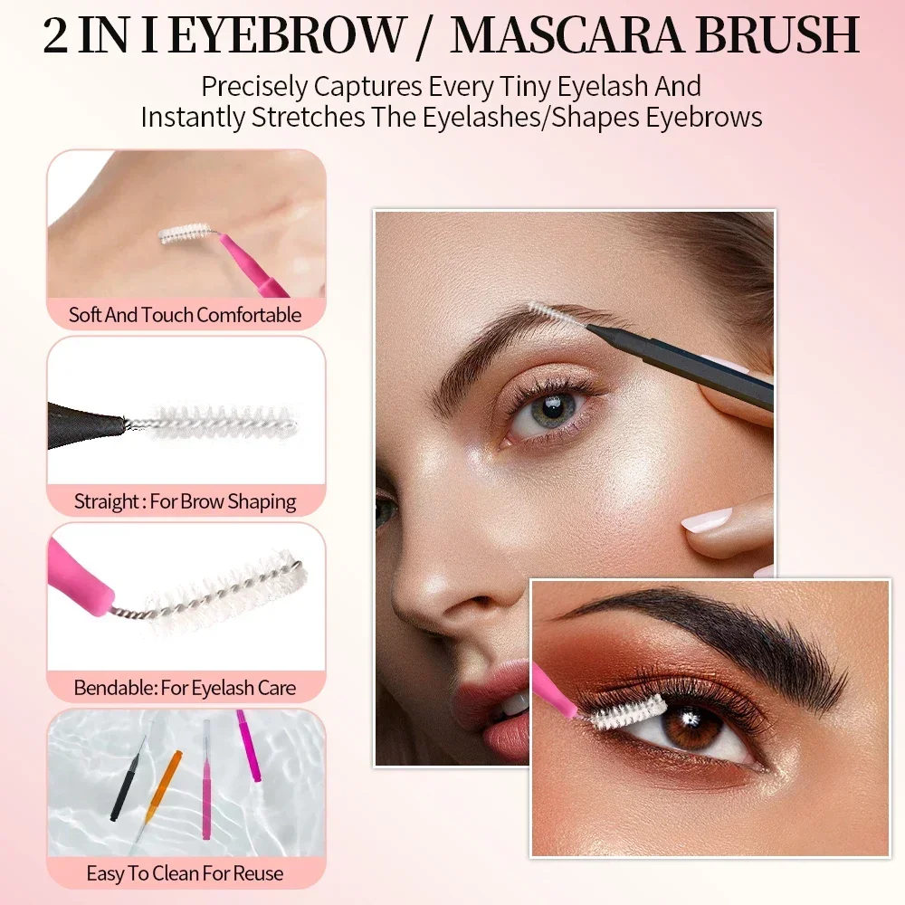 5/10/50PCS MINI Eyebrow แปรง B - Eyelash Extension Glasses บทวิจารณ์และราคา