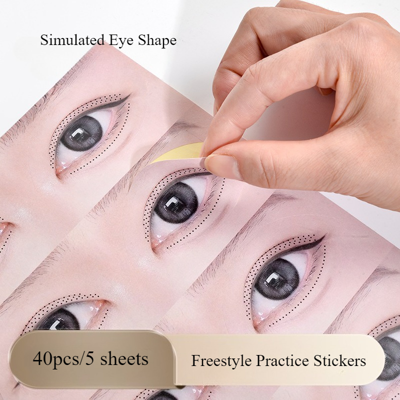 สติ๊กเกอร์ฝึกติดขนตา 40 ชิ้น/5 - Eyelash Extension Menu บทวิจารณ์และราคา