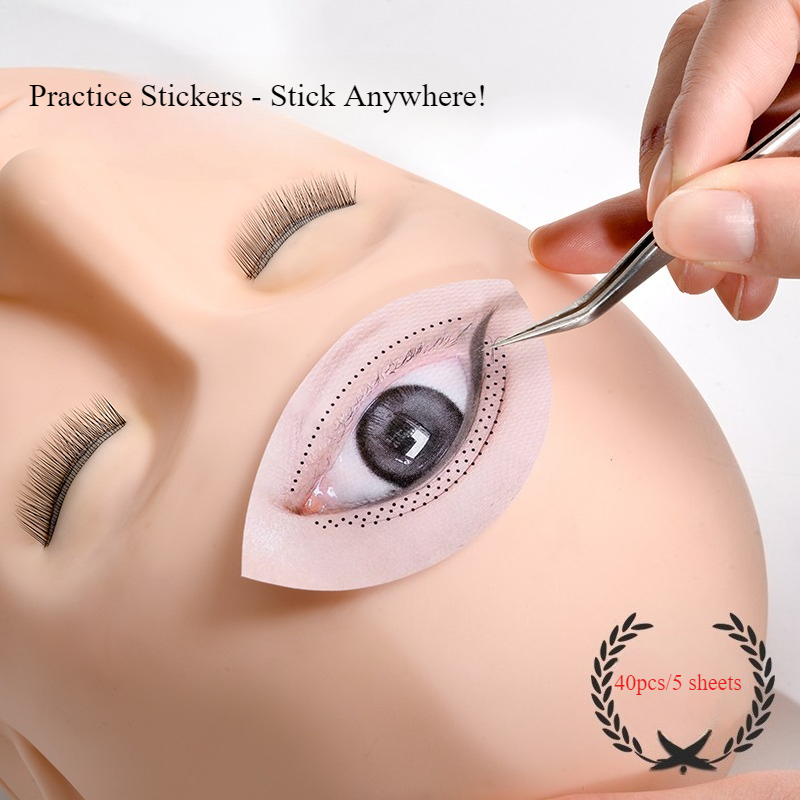 สติ๊กเกอร์ฝึกติดขนตา 40 ชิ้น/5 - Eyelash Extension Menu บทวิจารณ์และราคา