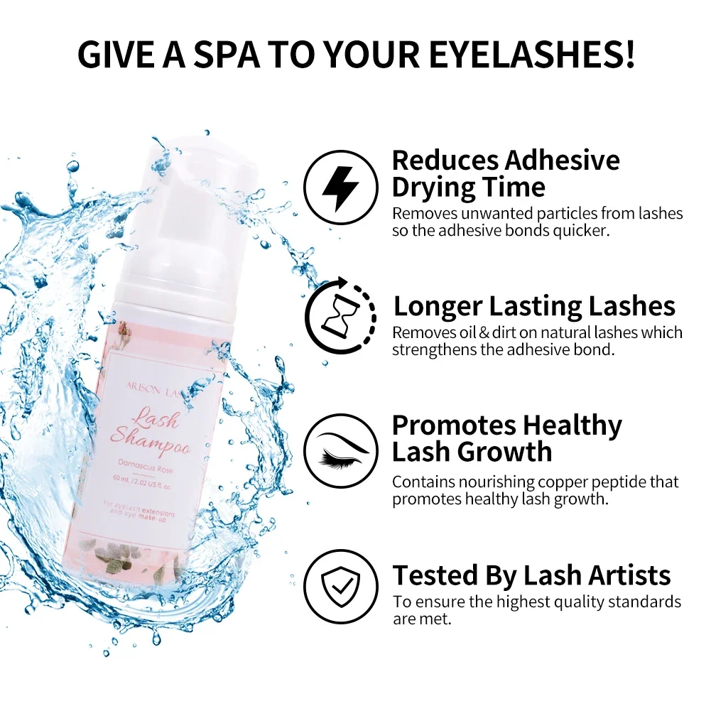 ARISON10ขวดโฟมน้ำยาล้างขนตา60ม - Eyelash Extension Foam Cleanser บทวิจารณ์และราคา