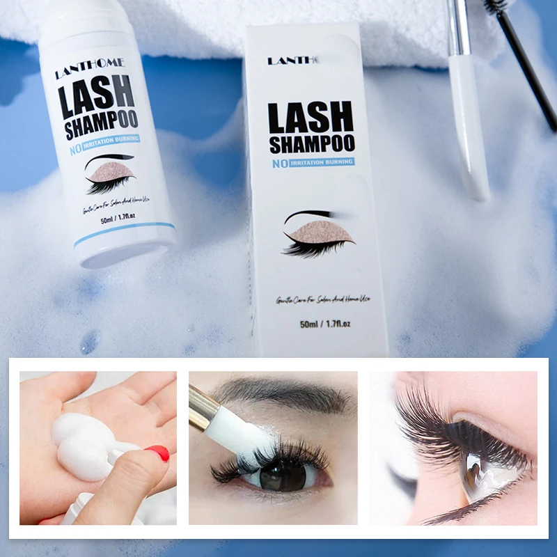 ชุดโฟมทำความสะอาดขนตาปลอม 50 ม - Eyelash Extension Foam Cleanser บทวิจารณ์และราคา