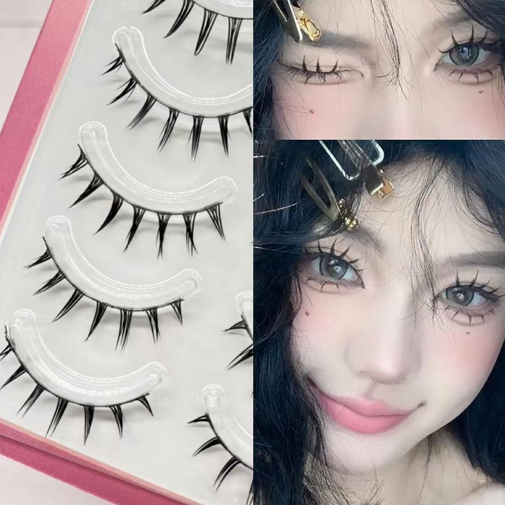 ขนตาปลอมคอสเพลย์ 5 คู่/กล่อง ล - Eyelash Extension Wet Look บทวิจารณ์และราคา