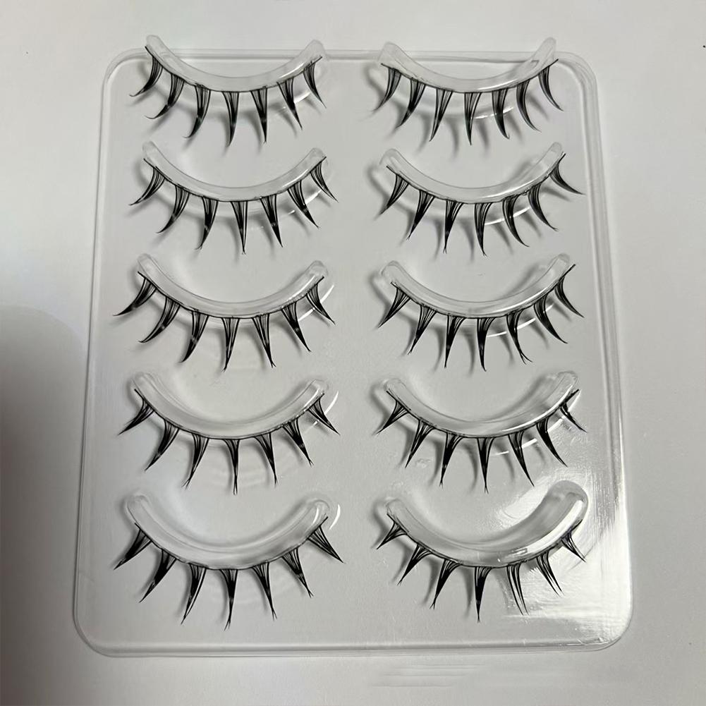 ขนตาปลอมคอสเพลย์ 5 คู่/กล่อง ล - Eyelash Extension Wet Look บทวิจารณ์และราคา