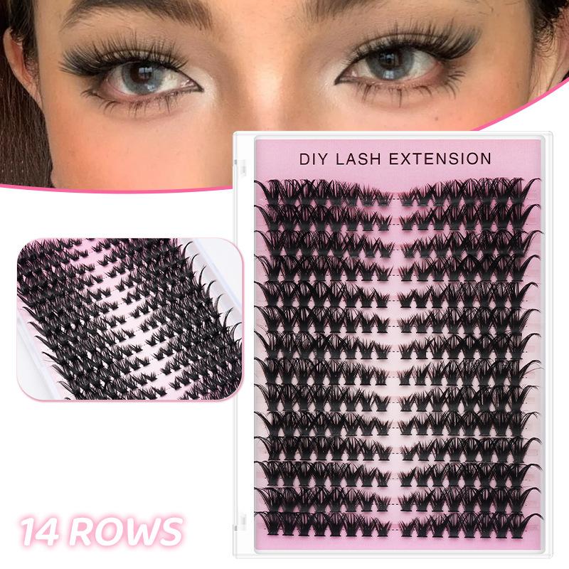 ขนตาแบบกลุ่ม 14 แถว สำหรับต่อข - Eyelash Extension Home Service บทวิจารณ์และราคา