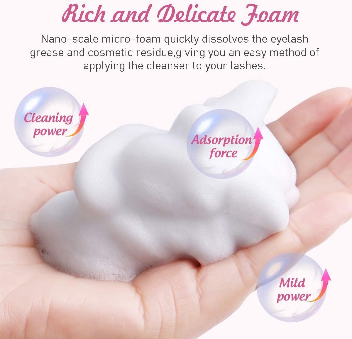 50ML Eyelash EXTENSION Cleanse - Eyelash Extension Foam Cleanser บทวิจารณ์และราคา