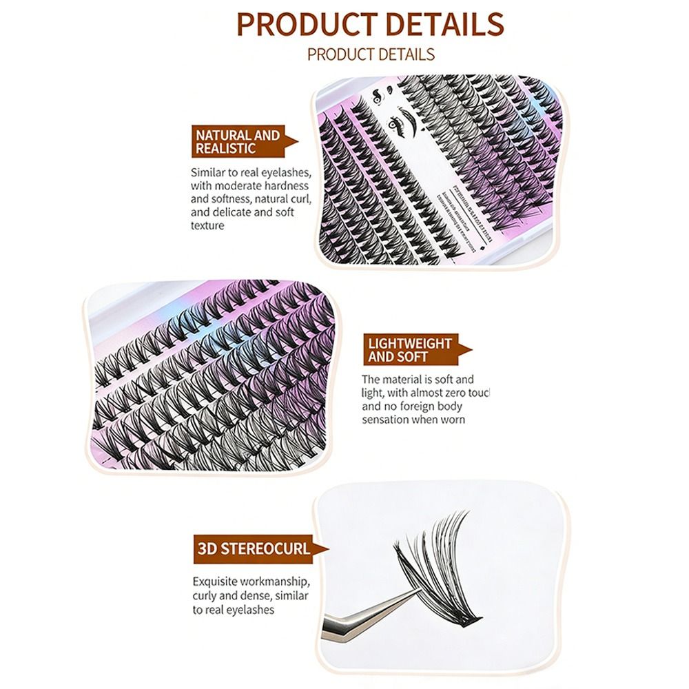 ชุดต่อขนตาปลอมแบบธรรมชาติ ดีไซ - Eyelash Extension Wispy Look บทวิจารณ์และราคา