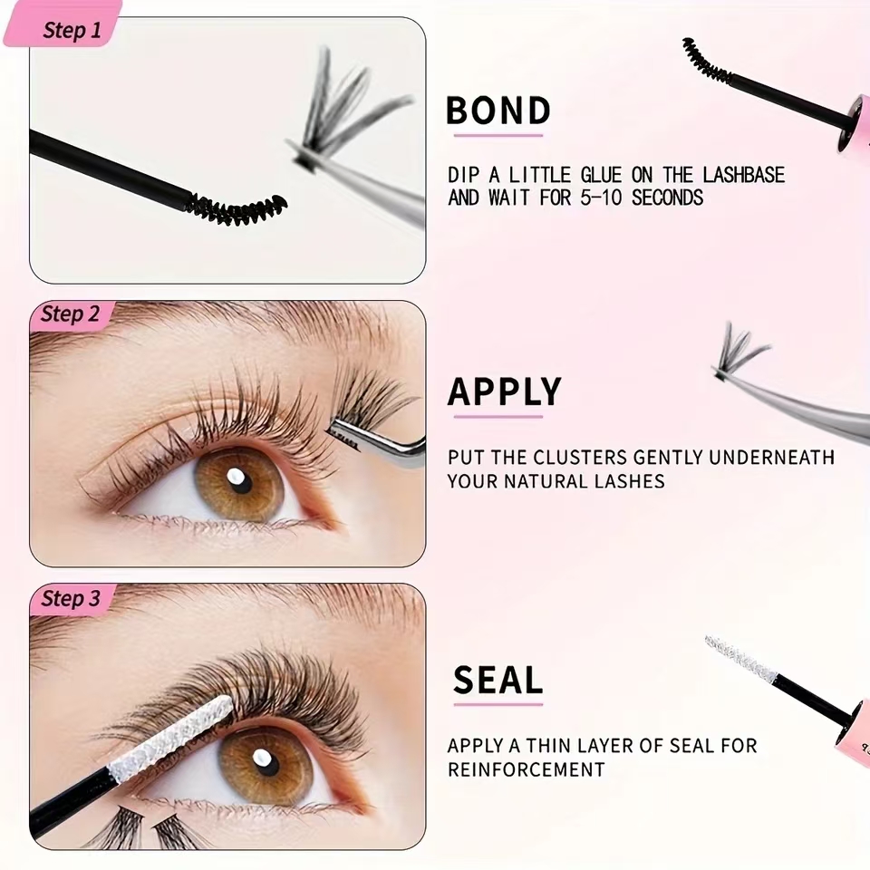 ชุดขนตาปลอม QIUNING Lash Clust - Eyelash Extension Wet Look บทวิจารณ์และราคา