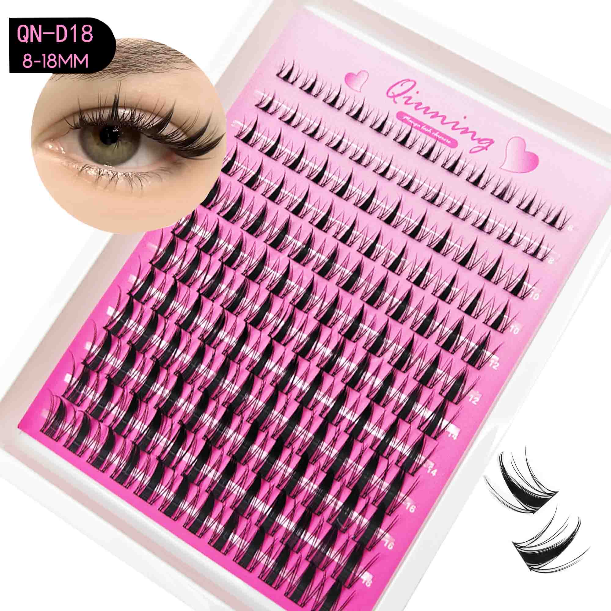 ชุดขนตาปลอม QIUNING Lash Clust - Eyelash Extension Wet Look บทวิจารณ์และราคา