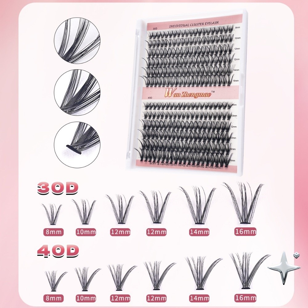 ขนตาปลอมแบบติดกาวและซีล ความยา - Eyelash Extension Wispy Look บทวิจารณ์และราคา