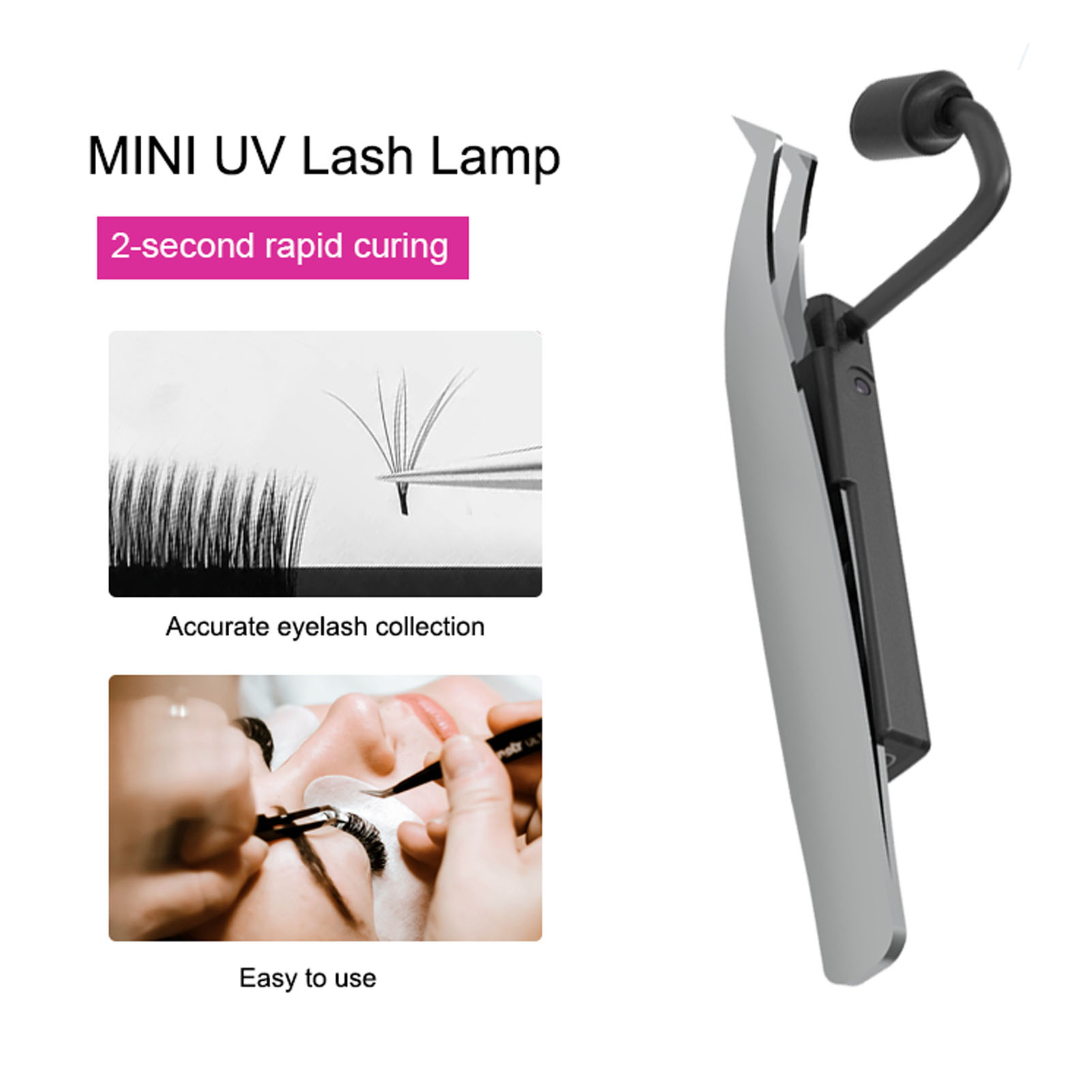 โคมไฟ LED สำหรับต่อขนตา 1W 395 - Lash Extension Tweezers บทวิจารณ์และราคา