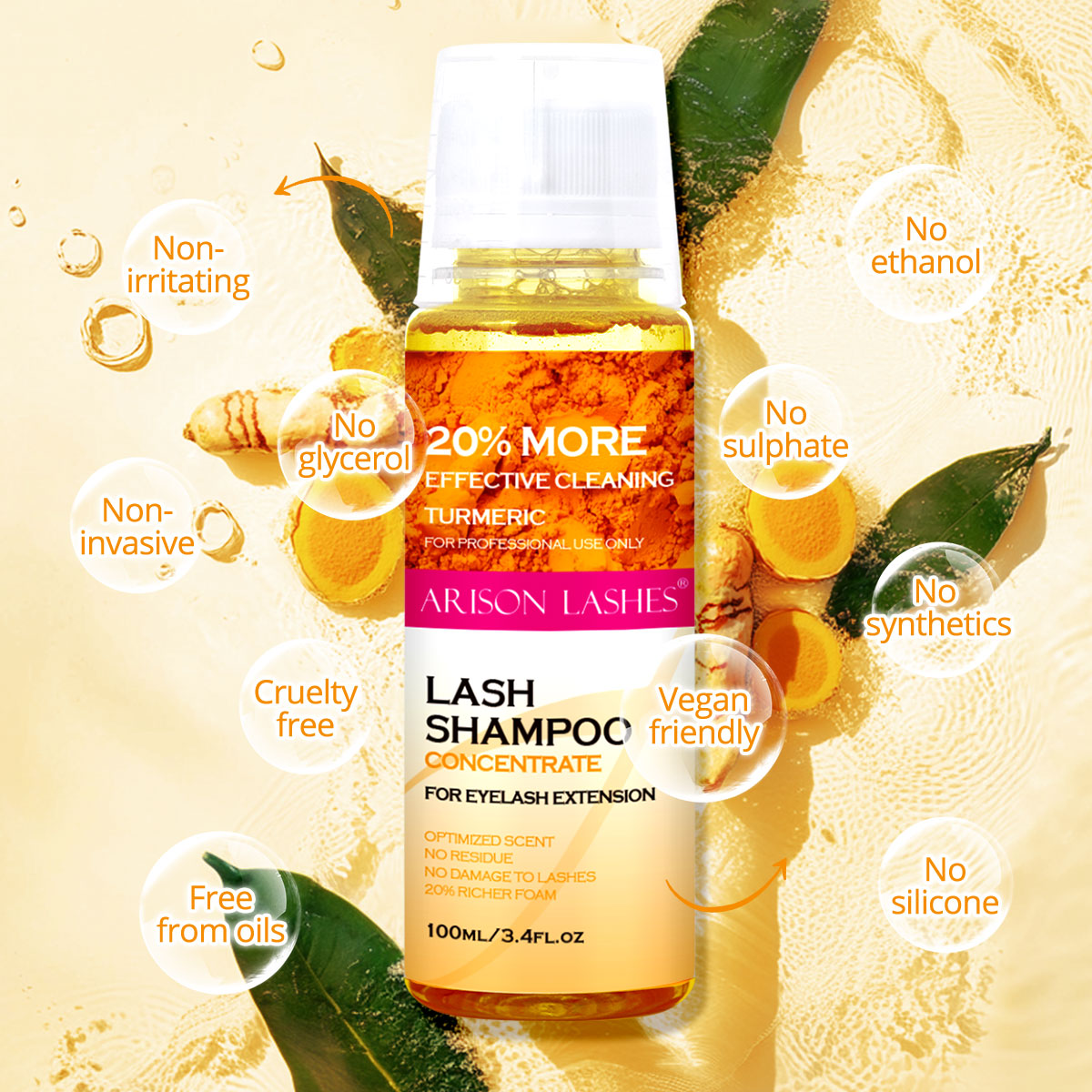 อาริซอน แชมพูทำความสะอาดขนตาแบ - Eyelash Extension Foam Cleanser บทวิจารณ์และราคา