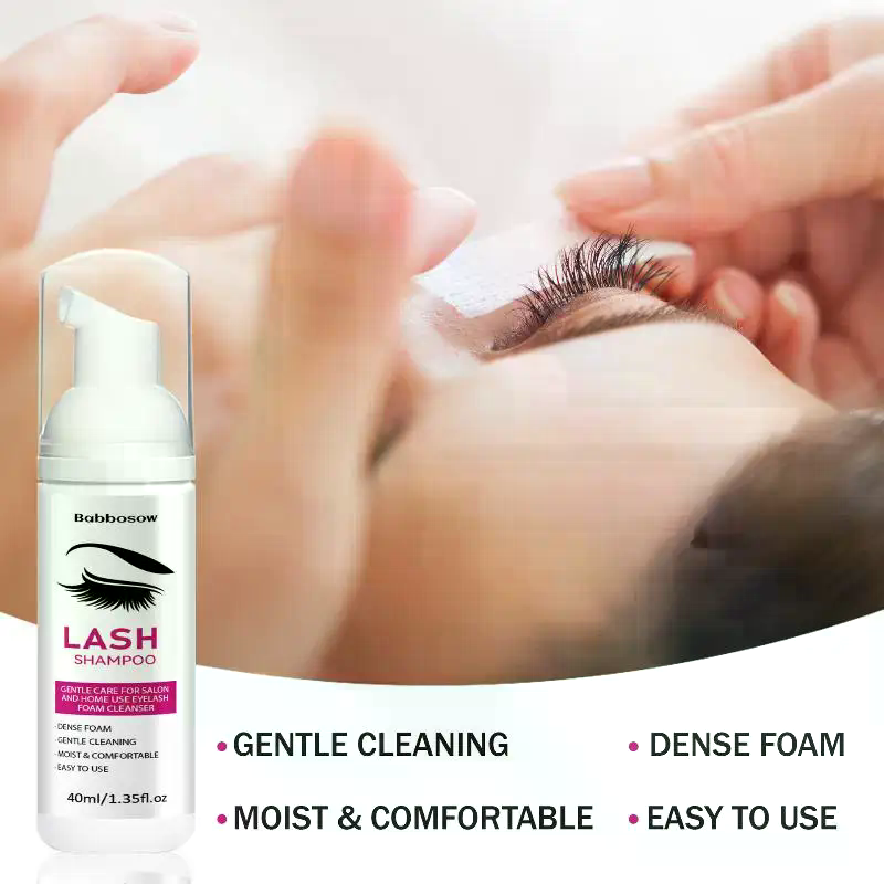 โฟมแชมพูต่อขนตา 40 มล. พร้อมแป - Eyelash Extension Foam Cleanser บทวิจารณ์และราคา