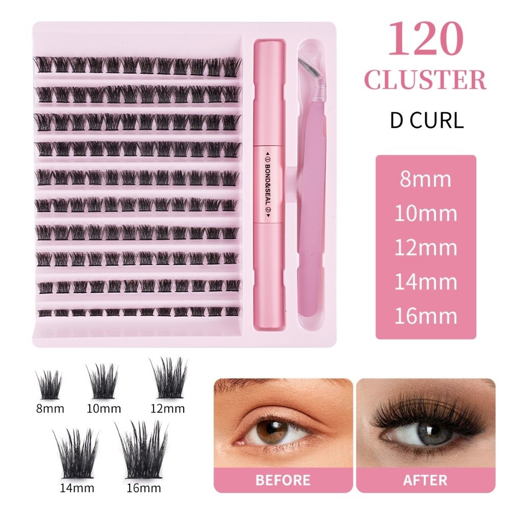 ขนตาปลอมคุณภาพสูง แบบติดกาวและ - Eyelash Extension Wispy Look บทวิจารณ์และราคา