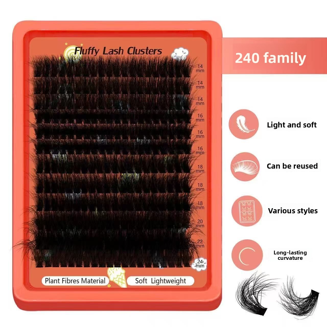 ขนตาปลอมแบบกลุ่ม 80D-100D 8D ข - Eyelash Extension Home Service บทวิจารณ์และราคา